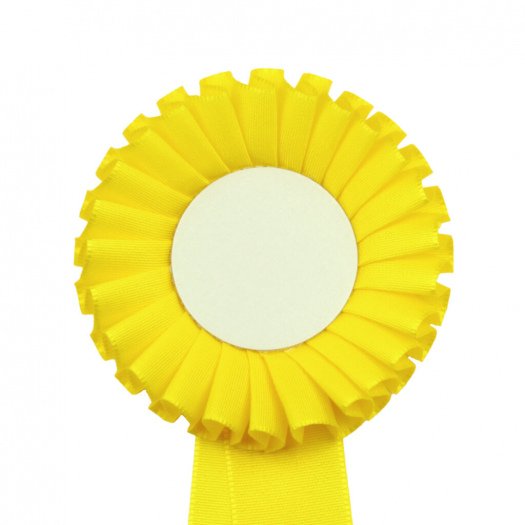 Kokarda jednoradová ŠTANDARD, priemer 8 cm, žltá