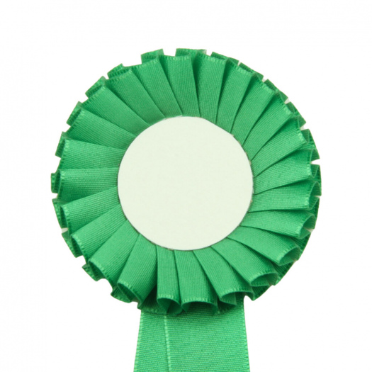 Kokarda jednoradová ŠTANDARD, priemer 8 cm, zelená