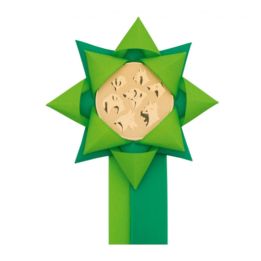 Kokarda dvojradová VETRNÍK dvojfarebný, priemer 11 cm