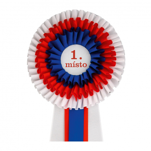 Kokarda trojradová TRIKOLÓRA, priemer 13 cm