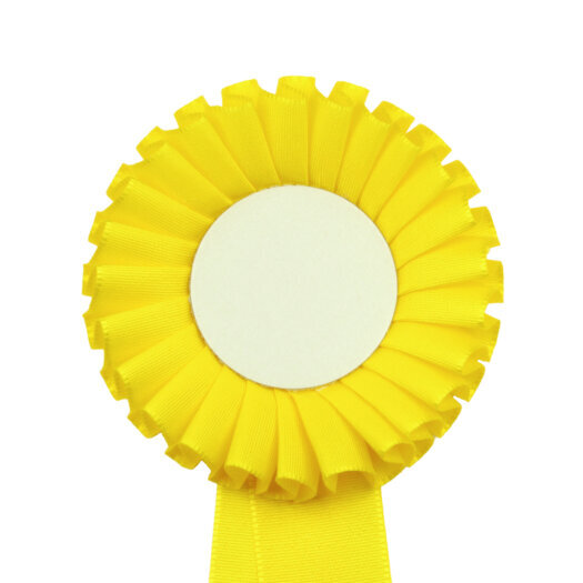 Kokarda jednořadá standard, pr. 8 cm, žlutá