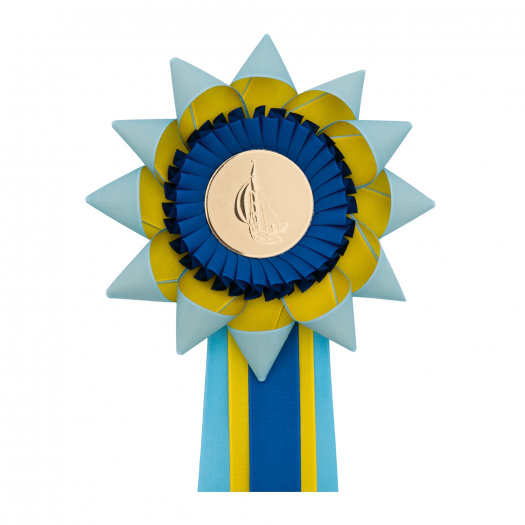 Kokarda dvojradová KVETY, priemer 16 cm