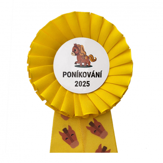 Kokarda jednoradová KONÍK, priemer 8 cm