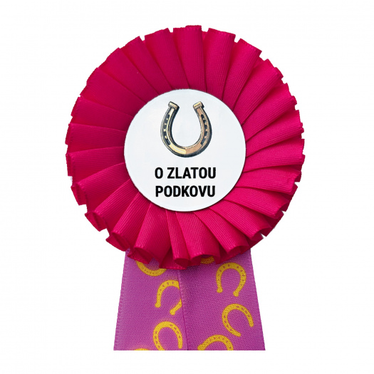 Kokarda jednoradová PODKOVA, priemer 8 cm