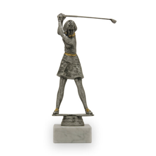 Umelecká figúrka golfistov, starobronz, 26 cm